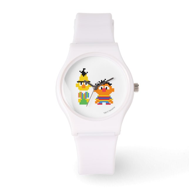 Bert und Ernie Pixel Art Armbanduhr (Vorderseite)