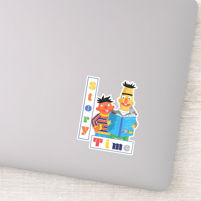 Bert und Ernie Reading Buddies Story Time Aufkleber (Detail)