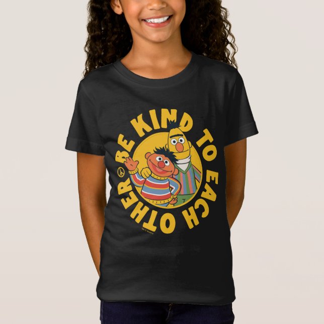 Bert und Ernie | Seien Sie freundlich T-Shirt (Vorderseite)