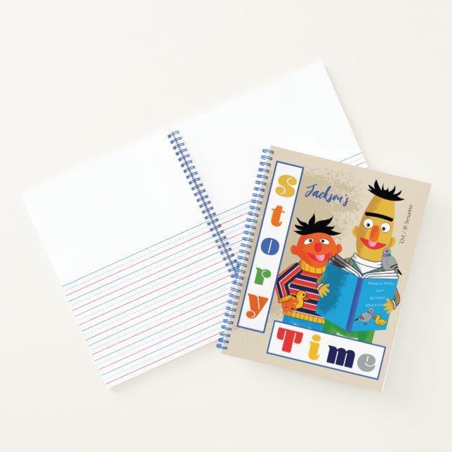 Bert und Ernie Story Time | Name hinzufügen Notizbuch (Innenseite)