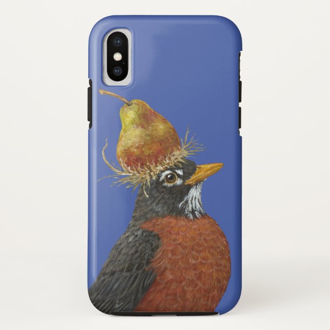 Berta the robin Tough iPhone X Fall Case-Mate iPhone Hülle (Rückseite)