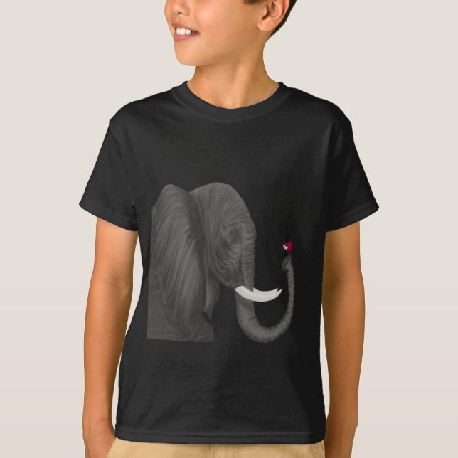 Bertha, der Adorable Elefant und Niedliche Ladybug T-Shirt (Vorderseite)