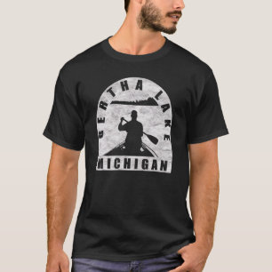 Bertha Lake Canoeing Michigan T-Shirt