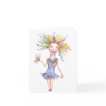 Bertha l'anniversaire large - carte de note - 4" x