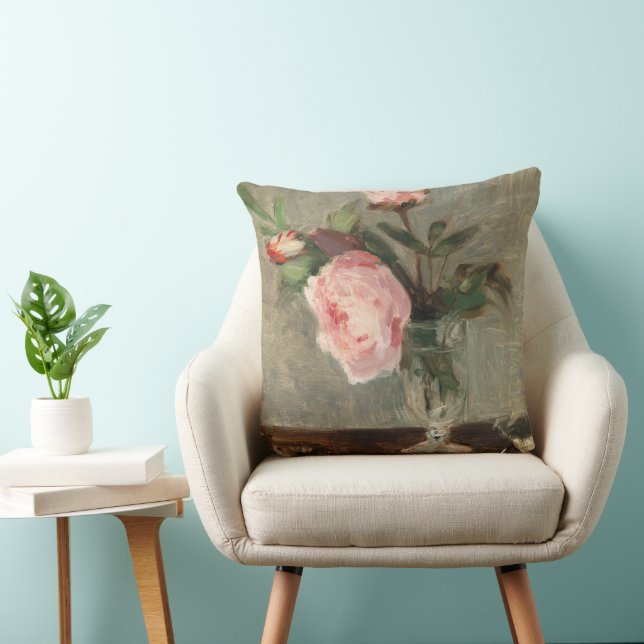 Berthe Morisot, Aesthetic peonies painting  Kissen (Stuhl )