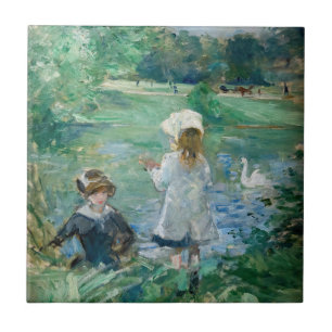 Berthe Morisot - Am Seeufer / Au bord du lac Fliese