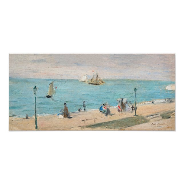 Berthe Morisot - Am Strand, Les Petites-Dalles Fotodruck (Vorne)