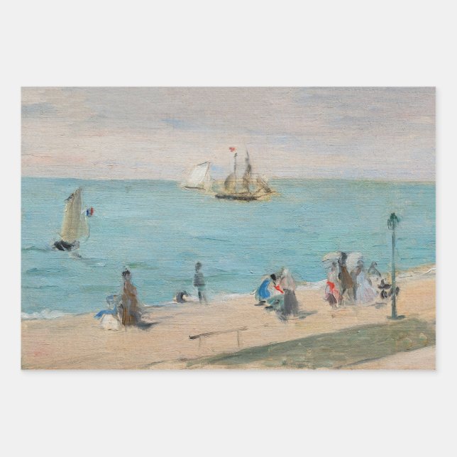 Berthe Morisot - Am Strand, Les Petites-Dalles Geschenkpapier Set (Vorderseite)
