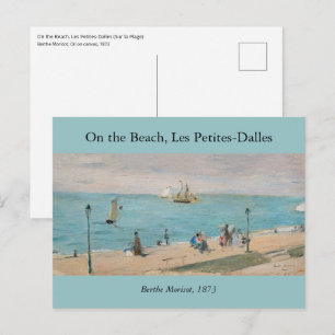 Berthe Morisot - Am Strand, Les Petites-Dalles Postkarte