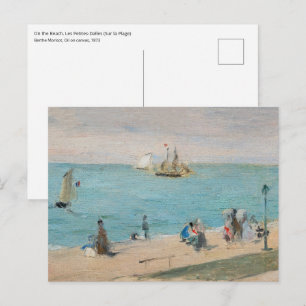 Berthe Morisot - Am Strand, Les Petites-Dalles Postkarte