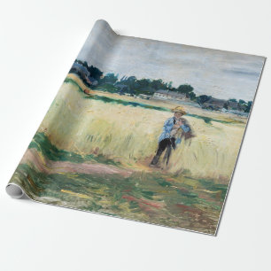 Berthe Morisot - Auf dem Weizenfeld in Gennevillie Geschenkpapier