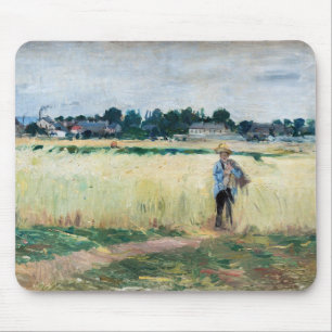 Berthe Morisot - Auf dem Weizenfeld in Gennevillie Mousepad