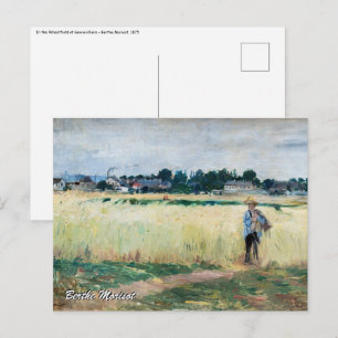 Berthe Morisot - Auf dem Weizenfeld in Gennevillie Postkarte