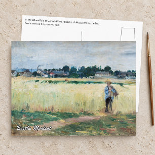 Berthe Morisot - Auf dem Weizenfeld in Gennevillie Postkarte