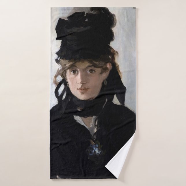 Berthe Morisot avec un bouquet de violettes, Manet (Serviette de bain)