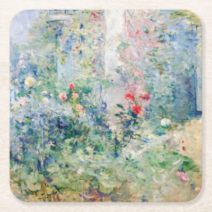 Berthe Morisot - Der Garten in Bougival Rechteckiger Pappuntersetzer
