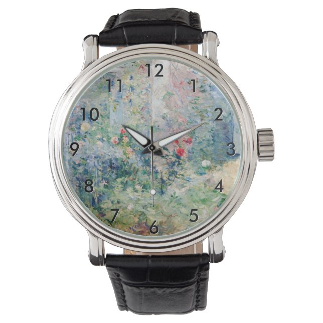 Berthe Morisot - Der Garten von Bougival Armbanduhr (Vorderseite)
