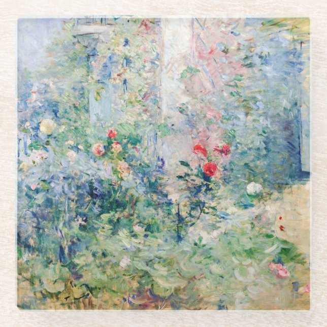 Berthe Morisot - Der Garten von Bougival Glasuntersetzer (Vorderseite)