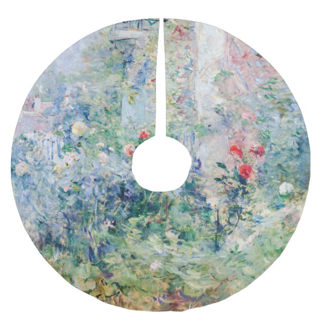 Berthe Morisot - Der Garten von Bougival Polyester Weihnachtsbaumdecke (Vorderseite)