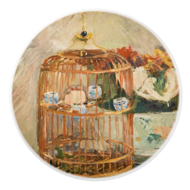 Berthe Morisot - Der Käfig Keramikknauf (Vorderseite)