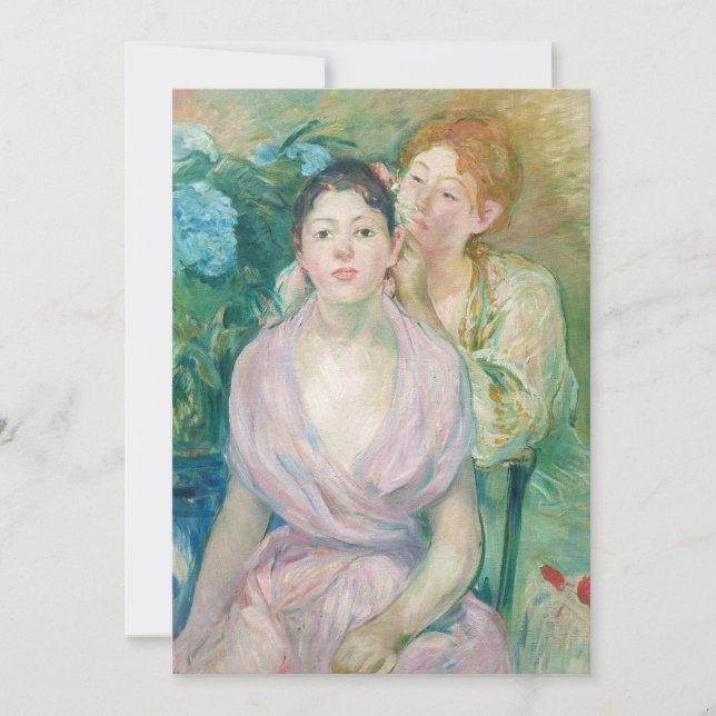 Berthe Morisot - Die Horstensia / Die beiden Schwe Einladung (Vorderseite)