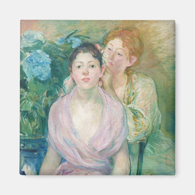 Berthe Morisot - Die Horstensia / Die beiden Schwe Magnet (Vorne)