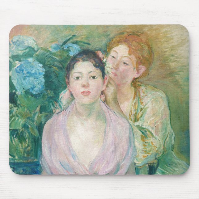 Berthe Morisot - Die Horstensia / Die beiden Schwe Mousepad (Vorne)