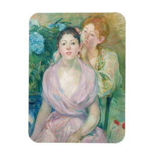 Berthe Morisot - Die Hortensie / Die zwei Schweste Magnet