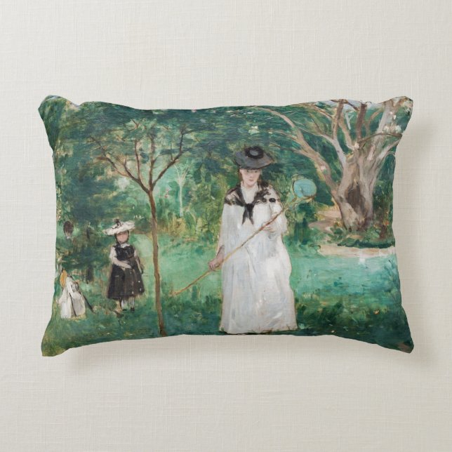 Berthe Morisot - Die Schmetterlingsjagd Dekokissen (Vorderseite)