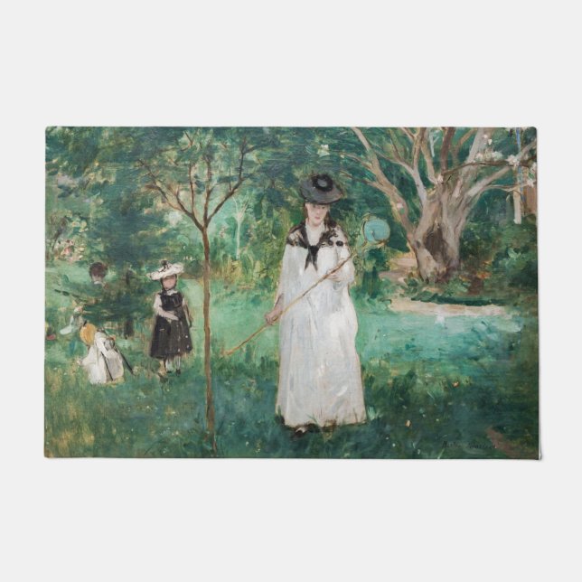 Berthe Morisot - Die Schmetterlingsjagd Fußmatte (Vorderseite)