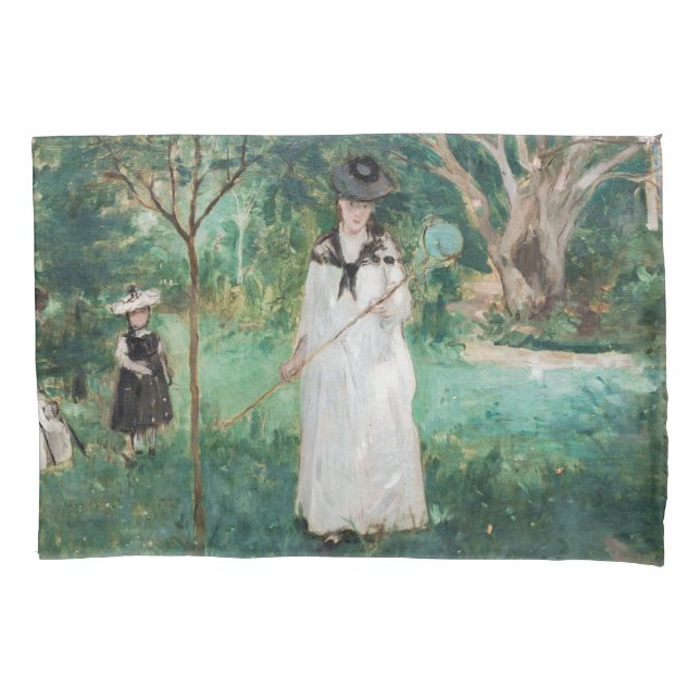 Berthe Morisot - Die Schmetterlingsjagd Kissenbezug (Vorderseite)