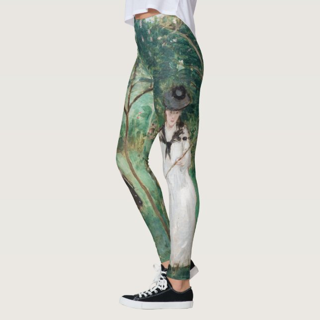 Berthe Morisot - Die Schmetterlingsjagd Leggings (Links)