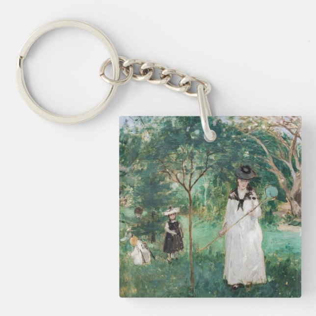 Berthe Morisot - Die Schmetterlingsjagd Schlüsselanhänger (Vorderseite)