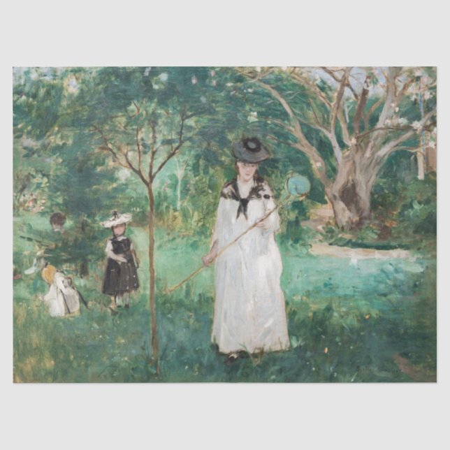 Berthe Morisot - Die Schmetterlingsjagd Seidenpapier (Vorderseite)