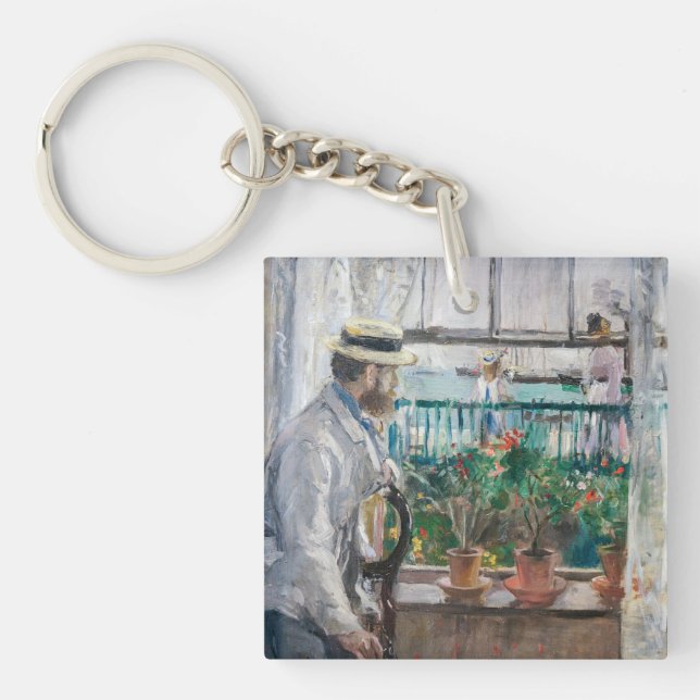 Berthe Morisot - Eugene Manet auf der Isle of Wigh Schlüsselanhänger (Vorderseite)