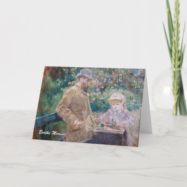 Berthe Morisot - Eugene Manet mit seiner Tochter Karte (Vorderseite)