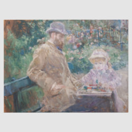 Berthe Morisot - Eugene Manet mit seiner Tochter Seidenpapier