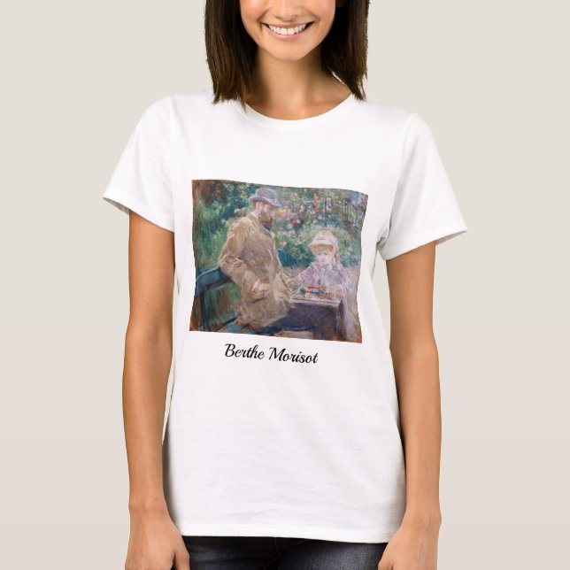 Berthe Morisot - Eugene Manet mit seiner Tochter T-Shirt (Vorderseite)