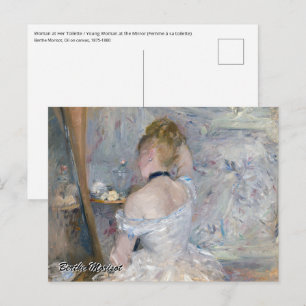 Berthe Morisot - Frau bei ihrer Toilette Postkarte