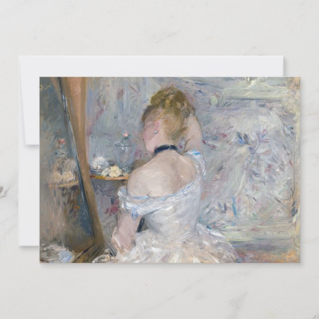 Berthe Morisot - Frau in ihrer Toilette Dankeskarte (Vorderseite)