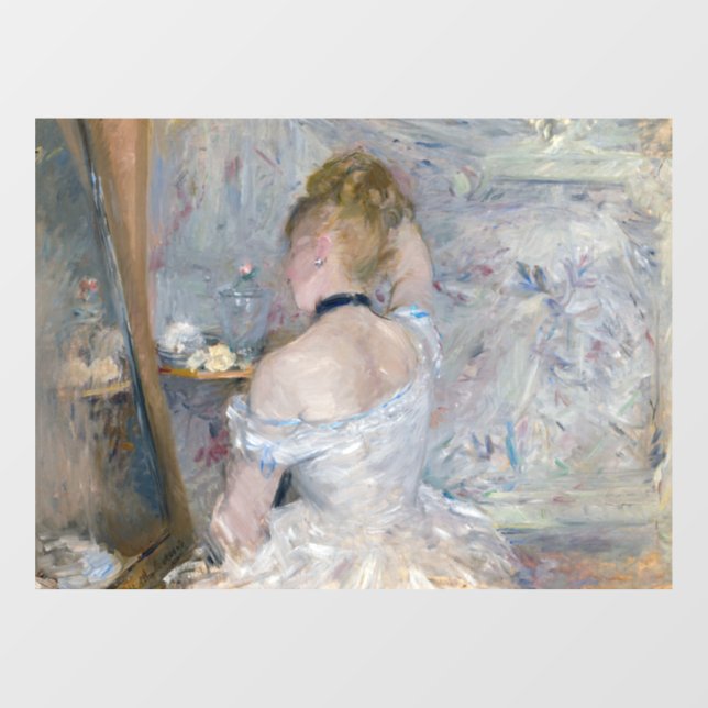 Berthe Morisot - Frau in ihrer Toilette Fensteraufkleber (Blatt)