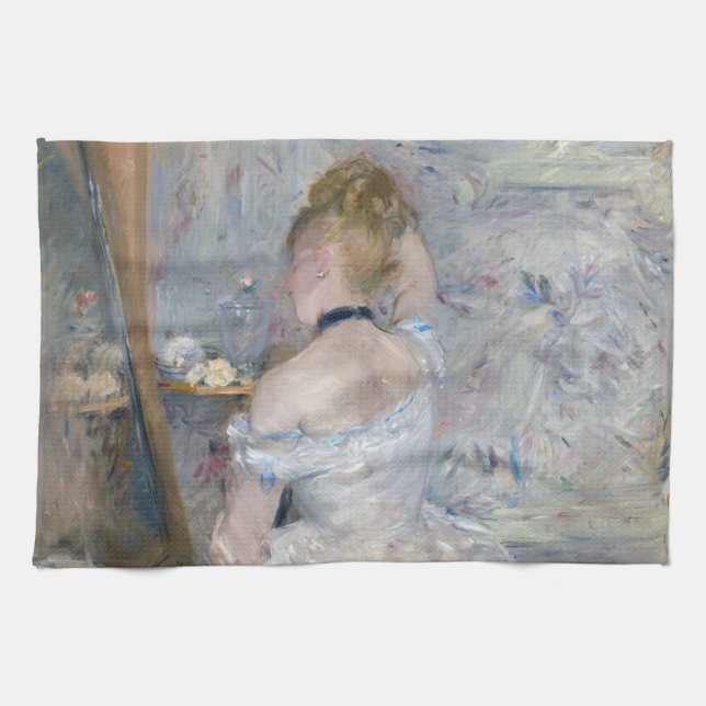 Berthe Morisot - Frau in ihrer Toilette Geschirrtuch (Horizontal)