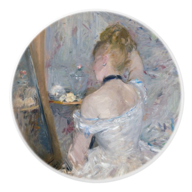 Berthe Morisot - Frau in ihrer Toilette Keramikknauf (Vorderseite)