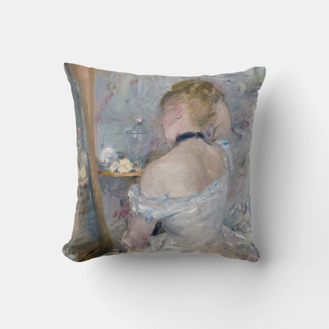 Berthe Morisot - Frau in ihrer Toilette Kissen (Vorderseite)