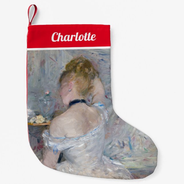Berthe Morisot - Frau in ihrer Toilette Kleiner Weihnachtsstrumpf (Vorderseite)