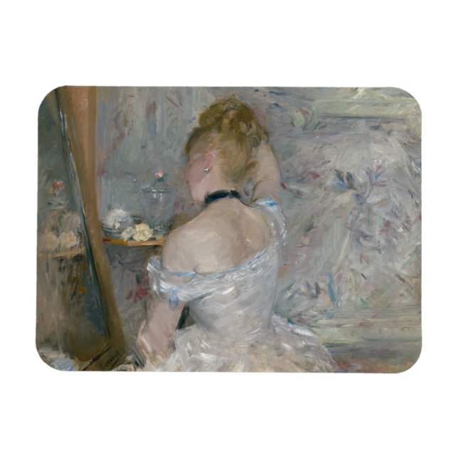 Berthe Morisot - Frau in ihrer Toilette Magnet (Horizontal)