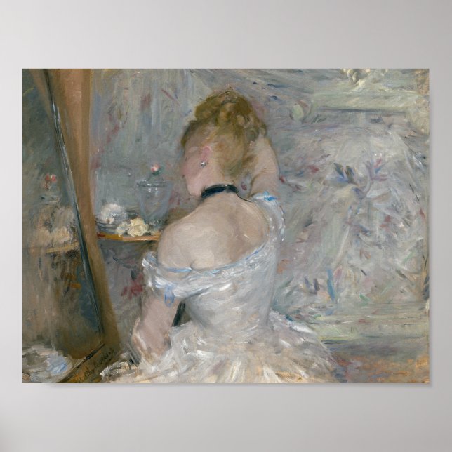 Berthe Morisot - Frau in ihrer Toilette Poster (Vorne)