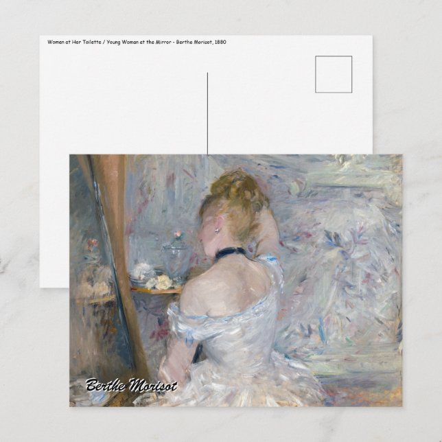 Berthe Morisot - Frau in ihrer Toilette Postkarte (Vorne/Hinten)