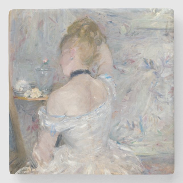 Berthe Morisot - Frau in ihrer Toilette Steinuntersetzer (Vorderseite)