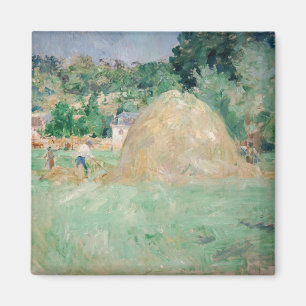 Berthe Morisot - Heuhaufen in Bougival Magnet